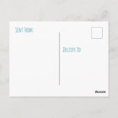 Aquamarin Green Blue Marble Fluid Art Hallo Postkarte (Rückseite)