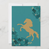 Aquamarin Green Blue Rose Charro Vestidos Quinceñe Einladung (Rückseite)