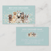 Aquamarin Green Daisy PetSitter Hundearzt Visitenkarte (Vorne/Hinten)