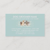 Aquamarin Green Daisy PetSitter Hundearzt Visitenkarte (Rückseite)