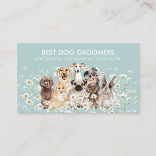 Aquamarin Green Daisy PetSitter Hundearzt Visitenkarte