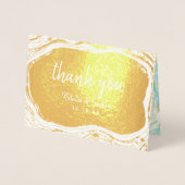 Aquamarin Green & Gold Agate Vielen Dank für Ihr H Folienkarte (Vorderseite)