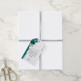 Aquamarin Green Paint Spritzer - Vielen Dank für I Geschenkanhänger