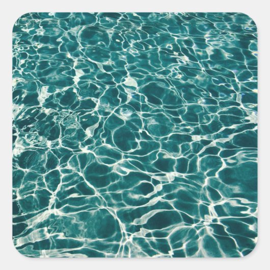 Aquamarin Green Pool Pattern Square Sticker (Vorderseite)