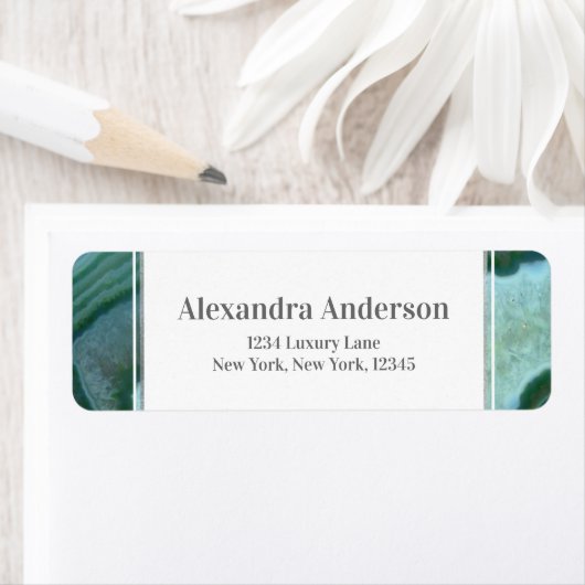 Aquamarin Green - Silver Geode Agate Wedding (Insitu)