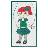 Aquamarin Green Stich Dance Girl Erwägungsgrund Ko Kleine Geschenktüte (Rückseite)