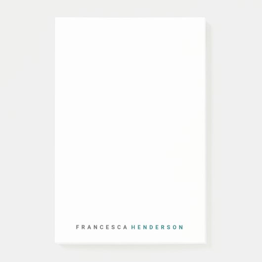 Aquamarin Green Trendy Modern Minimalistisch einfa Post-it Klebezettel (Vorderseite)