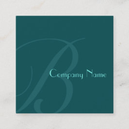 Aquamarin Green Two Toned Quadratische Visitenkarte