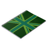 Aquamarin Green UK Union Jack Decor Notizblock (Linke Seite)
