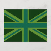 Aquamarin Green UK Union Jack Decor Postkarte (Vorderseite)