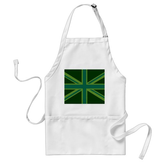 Aquamarin Green UK Union Jack Decor Schürze (Vorne)