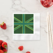 Aquamarin Green UK Union Jack Decor Serviette (Beispiel)