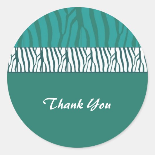 Aquamarin Green Vielen Dank Runder Aufkleber (Vorderseite)