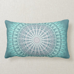 Aquamarin Green Zickzack Mandala Lendenkissen