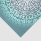 Aquamarin Green Zickzack Mandala Seidenpapier (Ausschnitt)