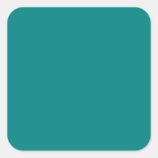 Aquamarin große quadratischer aufkleber (Vorderseite)