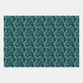 Aquamarin-grün-Abstraktes Farbstil Geschenkpapier Set (Vorderseite)