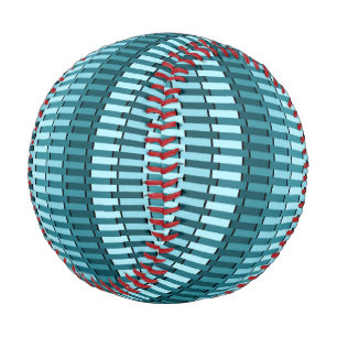 Aquamarin-grün-blau-Moderne Streifen Abstraktes Mu Baseball