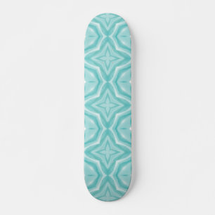 Aquamarin-grün-blaues geometrisches Design Skateboard