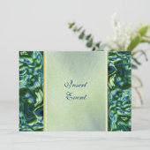 Aquamarin-grün-elegantes formales Party Einladung (Stehend Vorderseite)