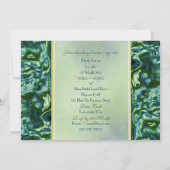 Aquamarin-grün-elegantes formales Party Einladung (Rückseite)