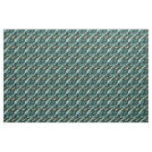 Aquamarin / grün / goldfarbener Marmor Stoff (Yard (91,4 cm))