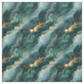 Aquamarin / grün / goldfarbener Marmor Stoff (Muster)