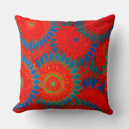 Aquamarin-grün-grün, exotisch-marokkanisch kissen