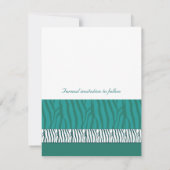 Aquamarin grün Save the Date (Rückseite)