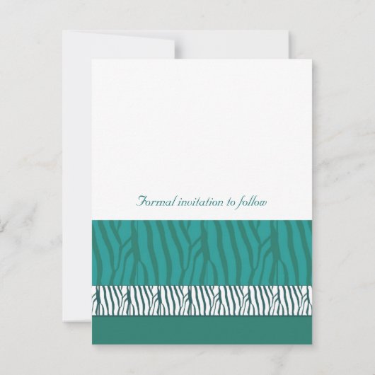 Aquamarin grün Save the Date (Rückseite)