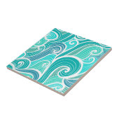 Aquamarin, grün,türkis,blau,weiß,minze,Wellen,t Fliese (Seite)