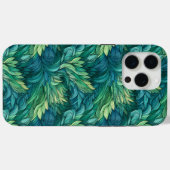 Aquamarin, grün, türkisfarben, Feder Gemustert Case-Mate iPhone Hülle (Rückseite (Horizontal))