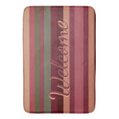 Aquamarin grün und Burgund Badematte (Vorderseite Vertikal)