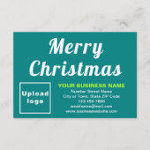 Aquamarin grün; Weihnachten; Unternehmen; kleine F (Vorderseite)