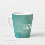 Aquamarin grüne Aqua Textur Milchtasse (Linke Ecke)