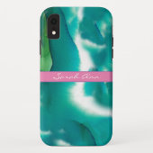 Aquamarin-grüne Aquarellbilder Case-Mate iPhone Hülle (Rückseite)