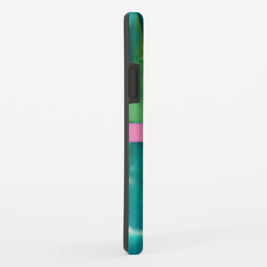 Aquamarin-grüne Aquarellbilder Case-Mate iPhone Hülle (Hinten/Rechts)