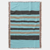 Aquamarin-grüne, gelbe, schwarze Streifen Decke (Vorderseite Vertikal)