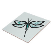 Aquamarin-Grüne Libelle Fliese (Seite)