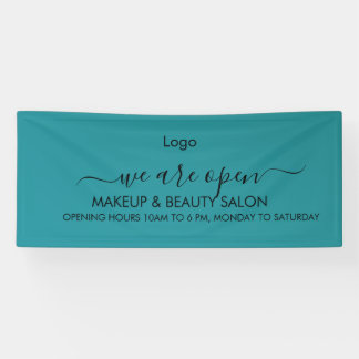 Aquamarin Grüne Lippen Beauty Salon Banner