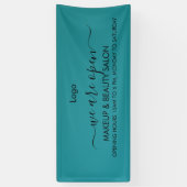 Aquamarin Grüne Lippen Beauty Salon Banner (Vertikal)