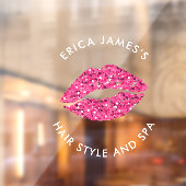 Aquamarin Grüne Lippen Beauty Salon Fensteraufkleber (Blatt 2)