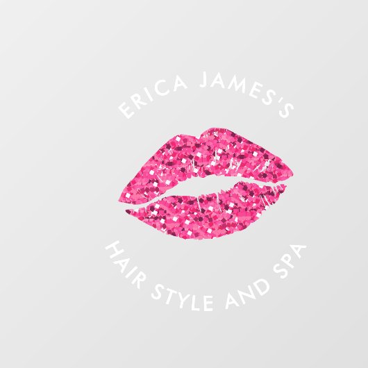 Aquamarin Grüne Lippen Beauty Salon Fensteraufkleber (Blatt)