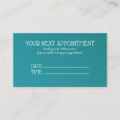 Aquamarin Grüne Lippen Beauty Salon Terminkarte (Vorderseite)