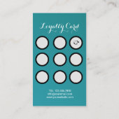 Aquamarin Grüne Lippen Beauty Salon Treuekarte (Rückseite)