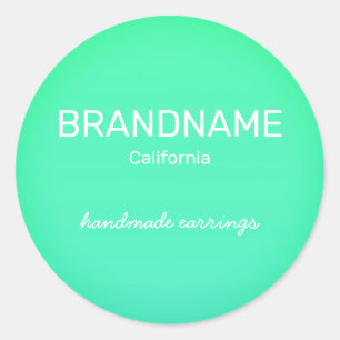 Aquamarin grüne Rainbow-Farbfarbenkennzeichnung Runder Aufkleber