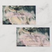 Aquamarin Grüne Wasserfarbe Kosmische Galaxie Spar Visitenkarte (Vorne/Hinten)