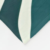 Aquamarin grüne Zebra Streifen Blankette Fleecedecke (Ecke)
