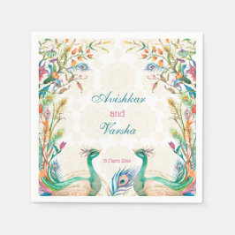 Aquamarin-grüner Cerealien-individuelle Name Serviette