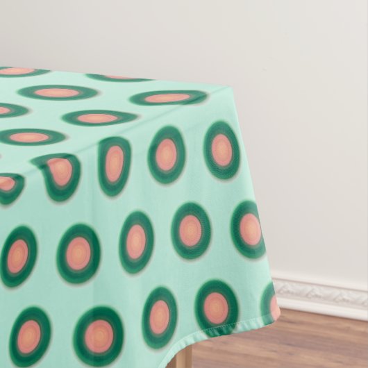 Aquamarin-grünes Orange Pink Tischdecke (Beispiel)